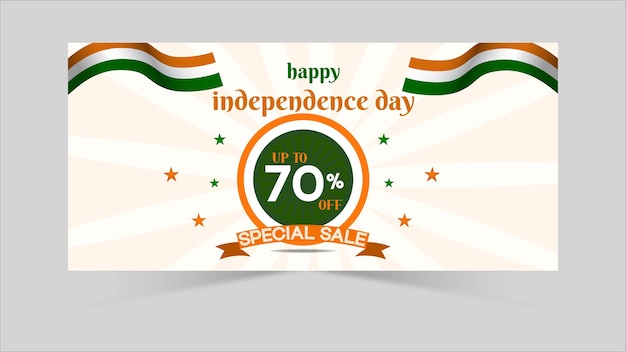 India independence day banner vector illustration of 15th August India Happy Independence Day