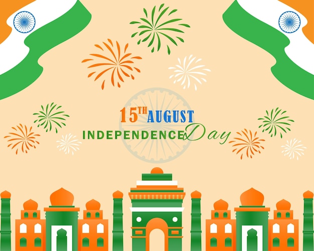 India independence day vector illustration design for social media poster and banner