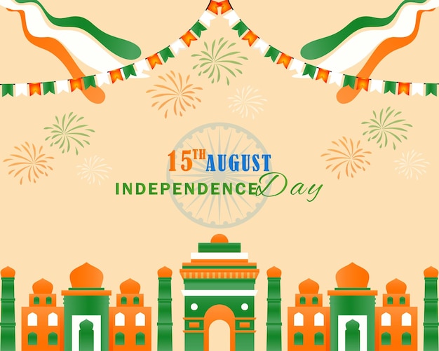 India independence day vector illustration design for social media poster and banner