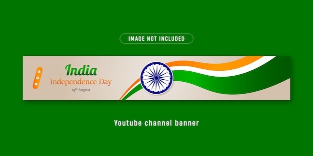 Vector india independence day youtube channel banner