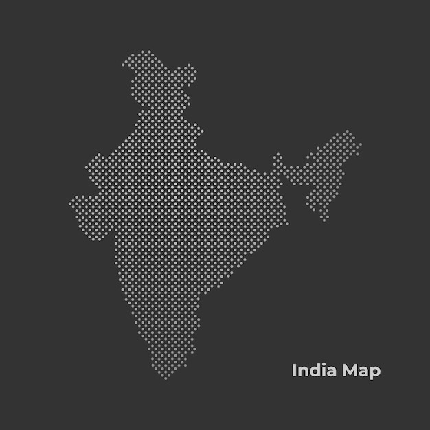 India map dotted vector illustration