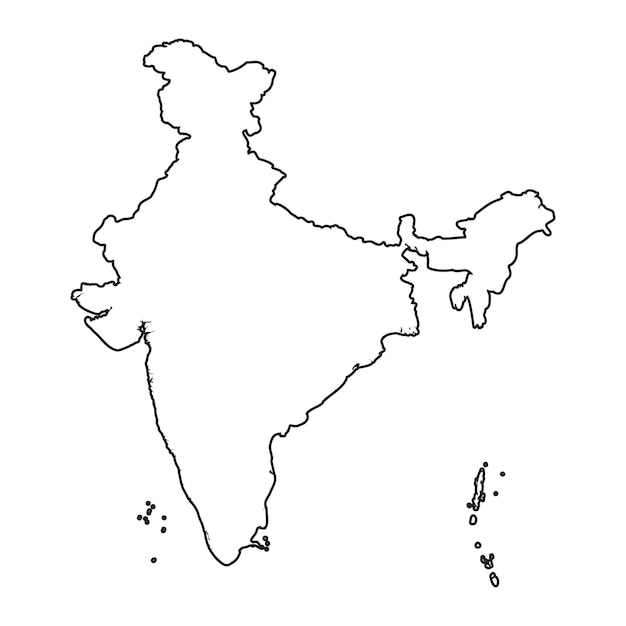 India map outline silhouette png vector download eps svg