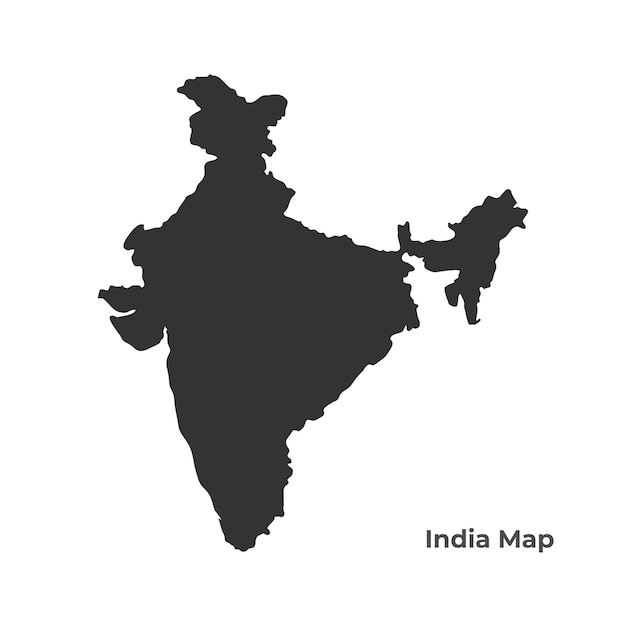 India map vector illustration on white background