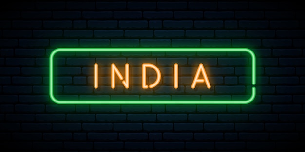 India neon sign.