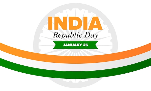 Vector india republic day national happy holiday indian flag freedom day festive design vector art