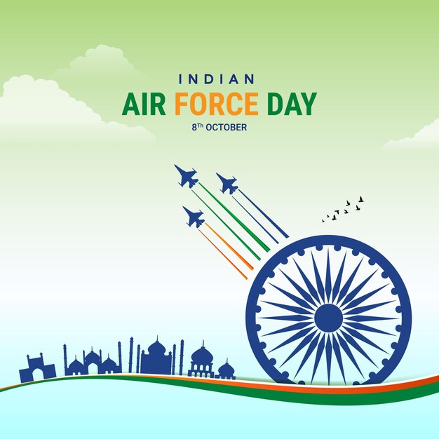 Indian Air Force Day Air Force Day creative banner poster logo background web social media design