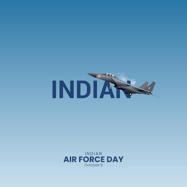 Indian Air Force Day Air force day creative concept India day design for banner poster