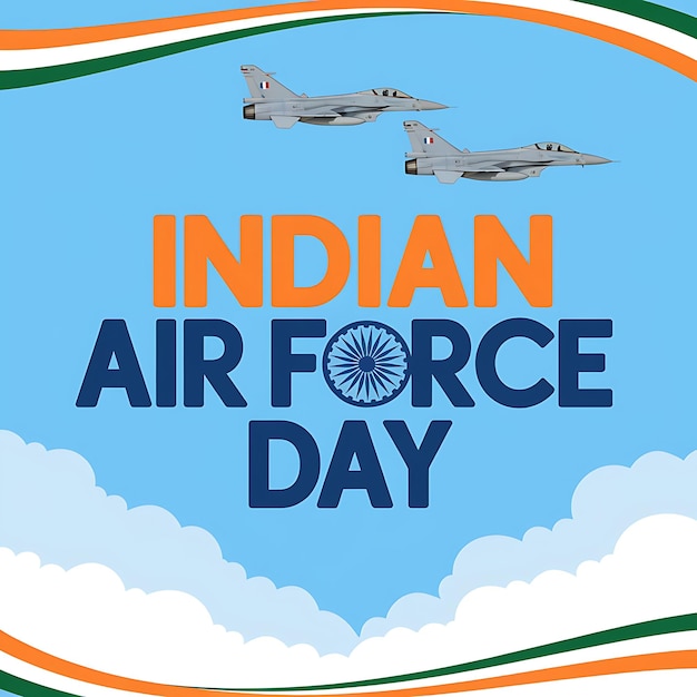 Vector indian air force day celebration vector image illustration