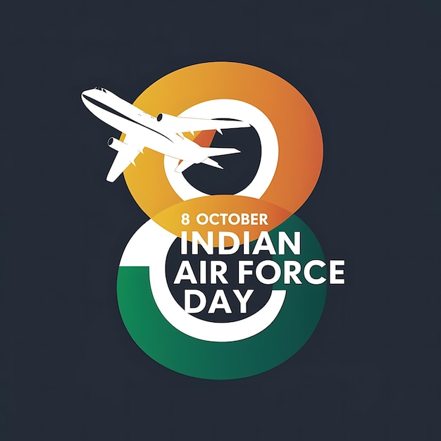 Indian Air Force Day Celebration Vector Image Illustration