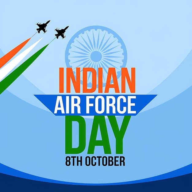 Vector indian air force day celebration vector image illustration