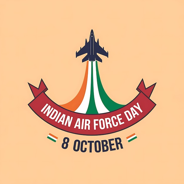 Indian Air Force Day Celebration Vector Image Illustration