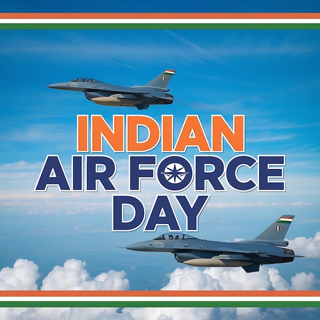 Vector indian air force day celebration vector image illustration