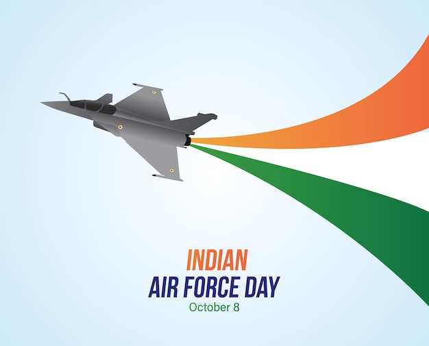 Indian Air Force Day Vector Illustration observed on October 8.