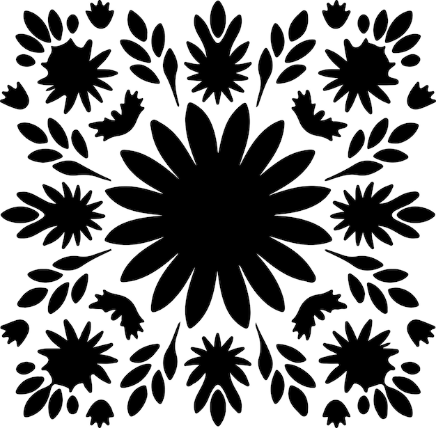 Indian blanket black silhouette with transparent background