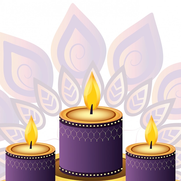 indian candles decoration