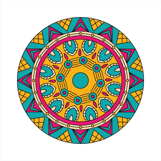 Indian Colored Mandala 