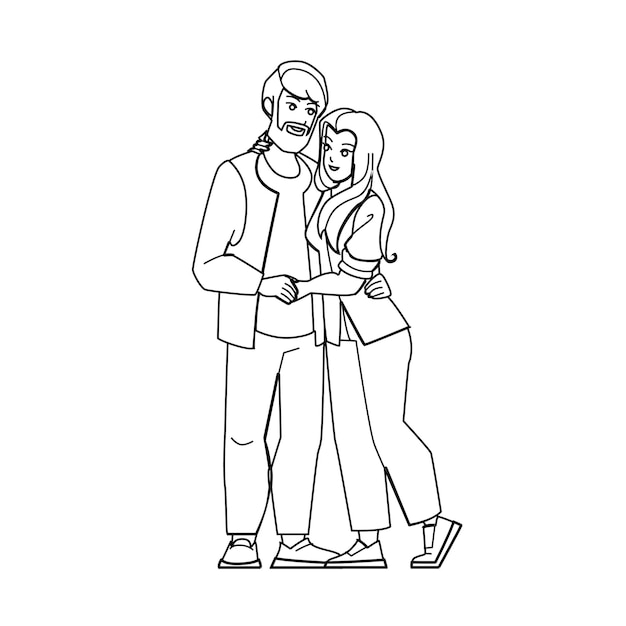 Indian couple vector