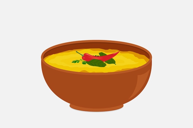 Indian cuisine dal vector design.