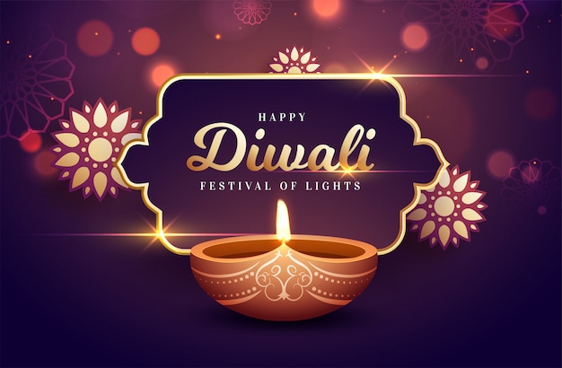 Indian Festival Diwali celebration background 