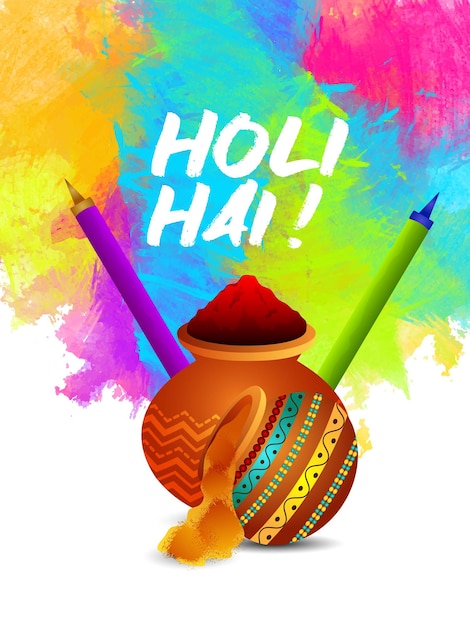 Indian festival happy holi celebration background