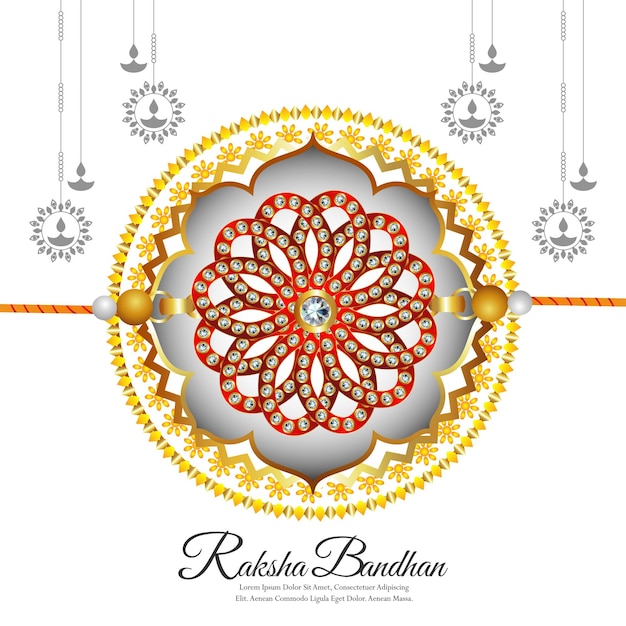 Indian festival happy raksha bandhan design concept