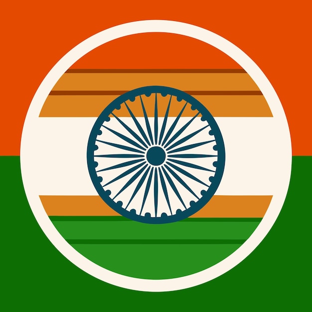 Indian Flag Clip Art Vector Illustration Design