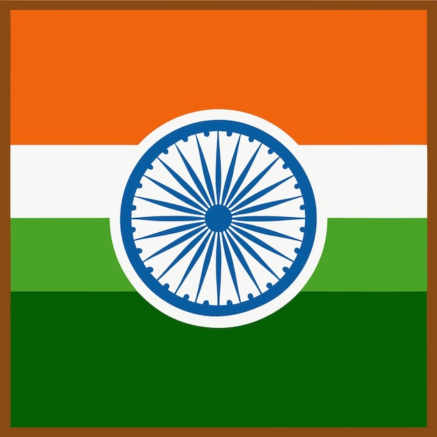 Indian Flag Clip Art Vector Illustration Design