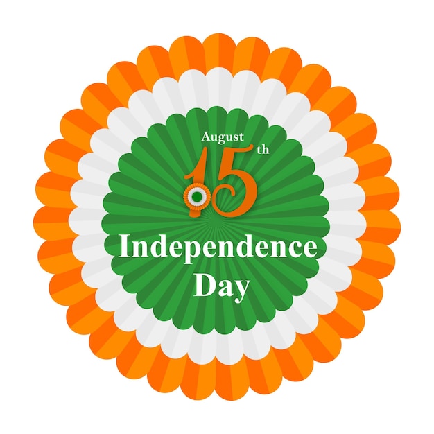 Indian Independence Day 15 August National Poster Orange White Green Social Media Poster Banner Free Vector