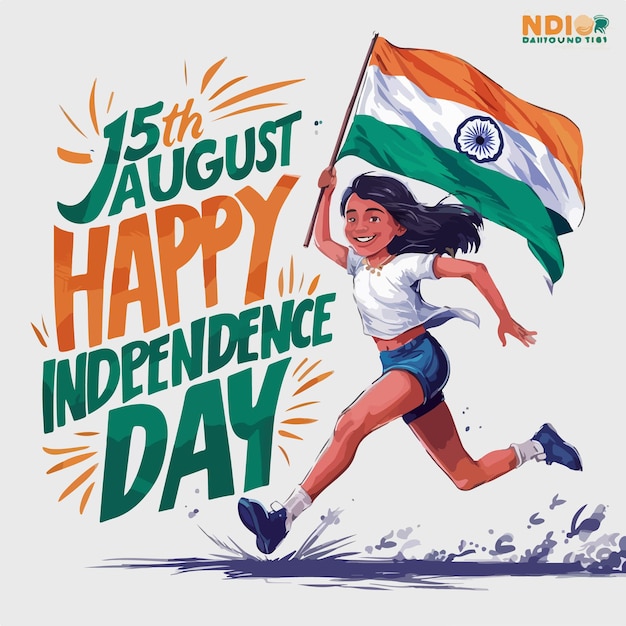 Indian Independence Day celebration illustration