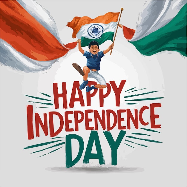 Indian Independence Day celebration illustration