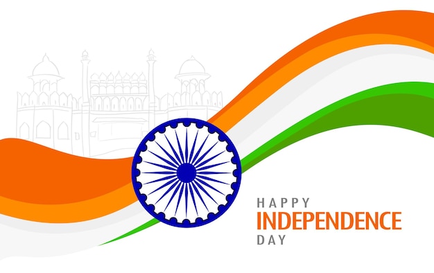 Indian Independence Day flat design Symbol of patriotism and freedom India national flag