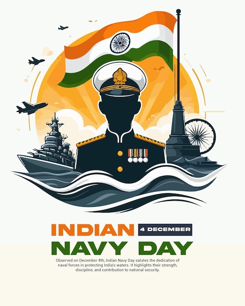 Vector indian navy day social media post banner template