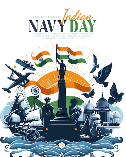 Indian navy day social media post