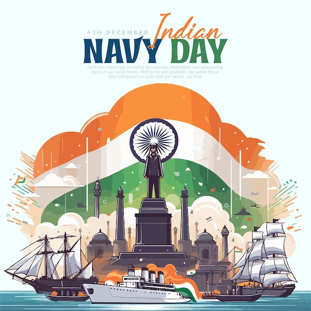 Indian navy day social media post