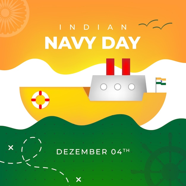 Indian Navy Day Vector