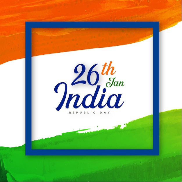 Indian Republic Day 26 January National Poster Social Media Poster Banner Free Vector