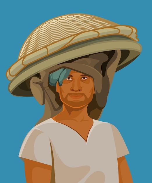 Indian rural farmer worker