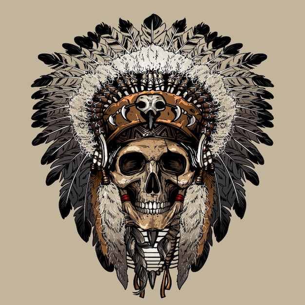 indian skull vector