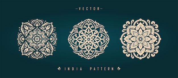 Indian traditional pattern Asian pattern