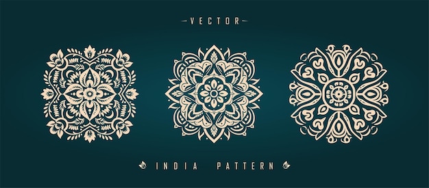 Indian traditional pattern Asian pattern