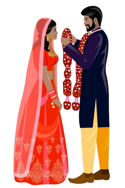 indian  wedding ceremony couple