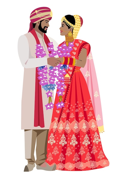 indian  wedding couple sherwani