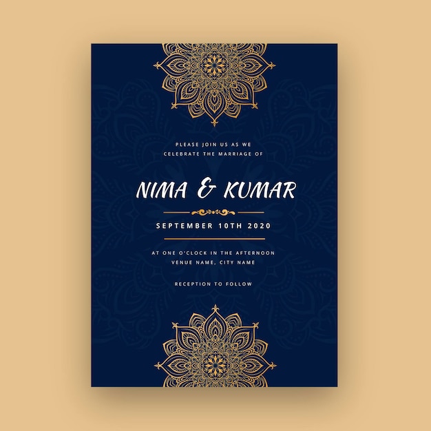 Indian wedding template invitation