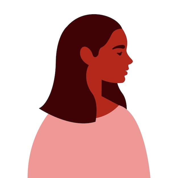 Indian woman profile vector