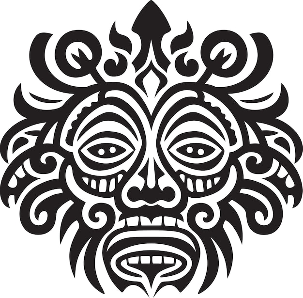 Indigenous Impressions Dayak Pattern Vector Logo Reflecting Tradition Borneo Beauty Vector Icon Sho