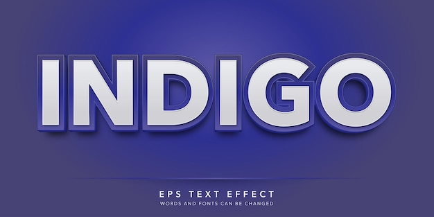 indigo editable text effect