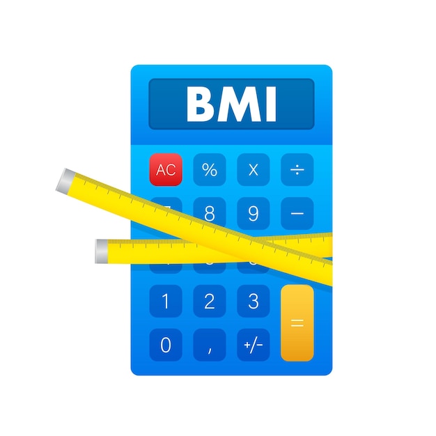 Indikator bmi on scale Chart concept Vector icon