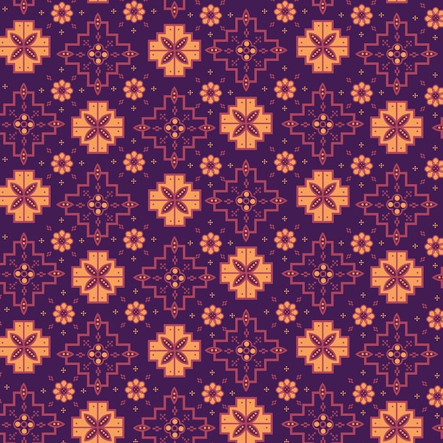 Indoneisan traditional batik pattern vector