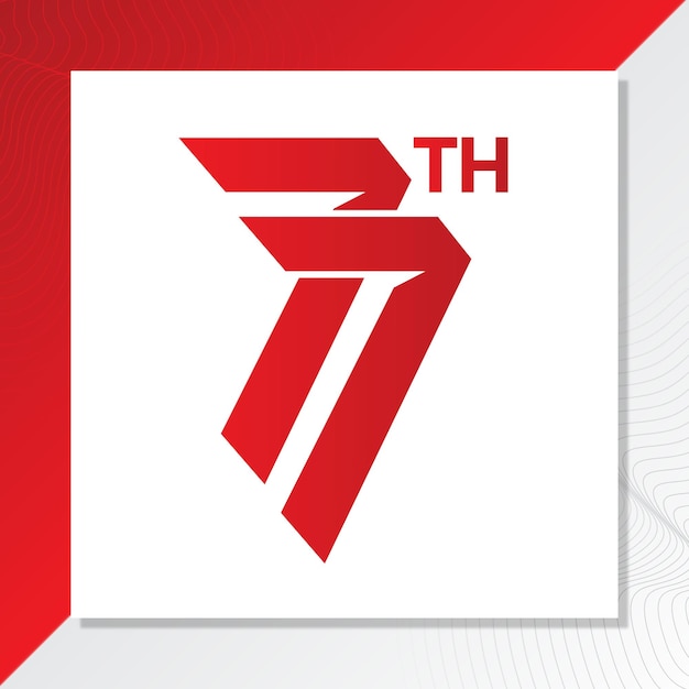 Indonesia 77th  independence day logo