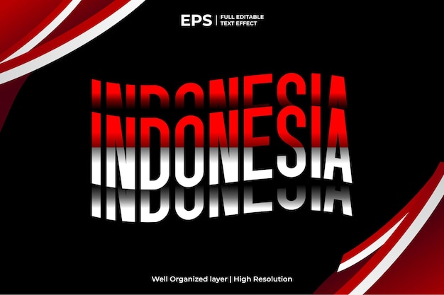 indonesia editable text effect for indonesia independence day celebration